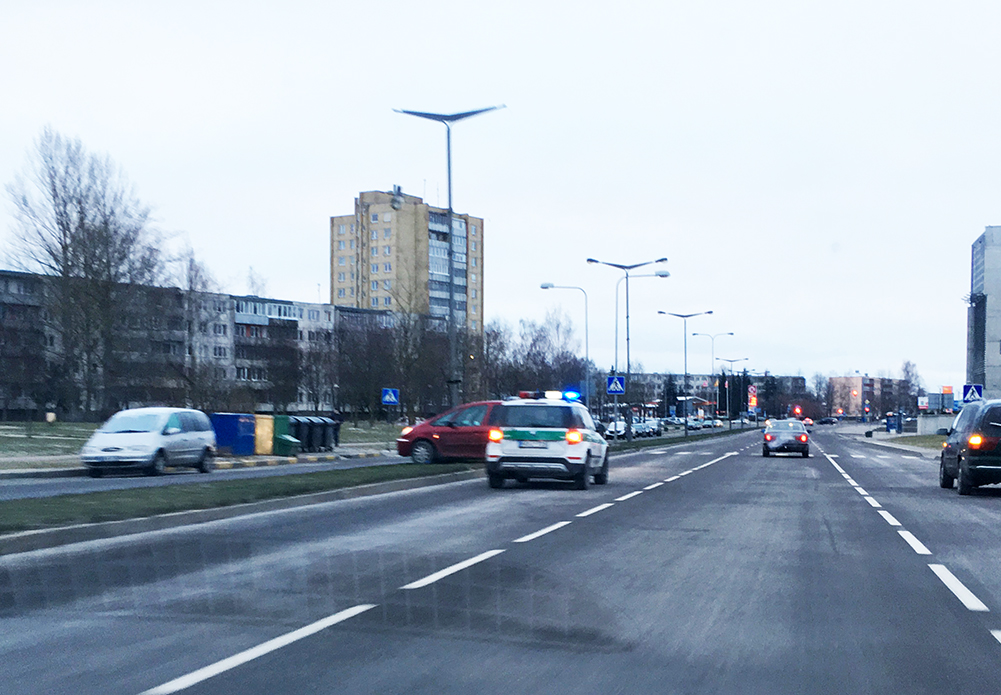 Paspaudęs šaltukas išdykauja keliuose. Ketvirtadienio rytą, apie 8.20 val. Nemuno gatvėje automobilis „Citroen“ „apsikabino“ kelio šviestuvą.