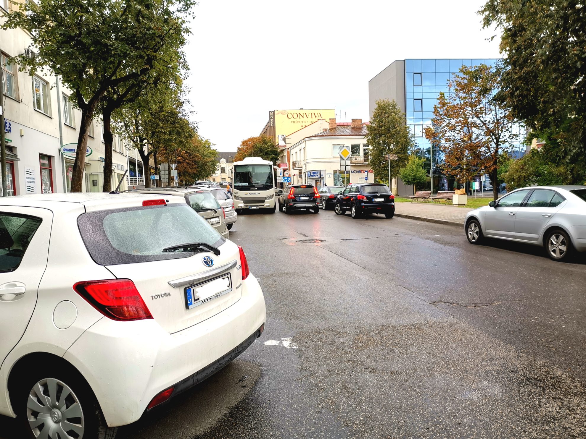 Nuo spalio 1 dienos nebebus galima statyti automobilių šalia autobusų stoties, palei vadinamąjį alyvų parkelį.