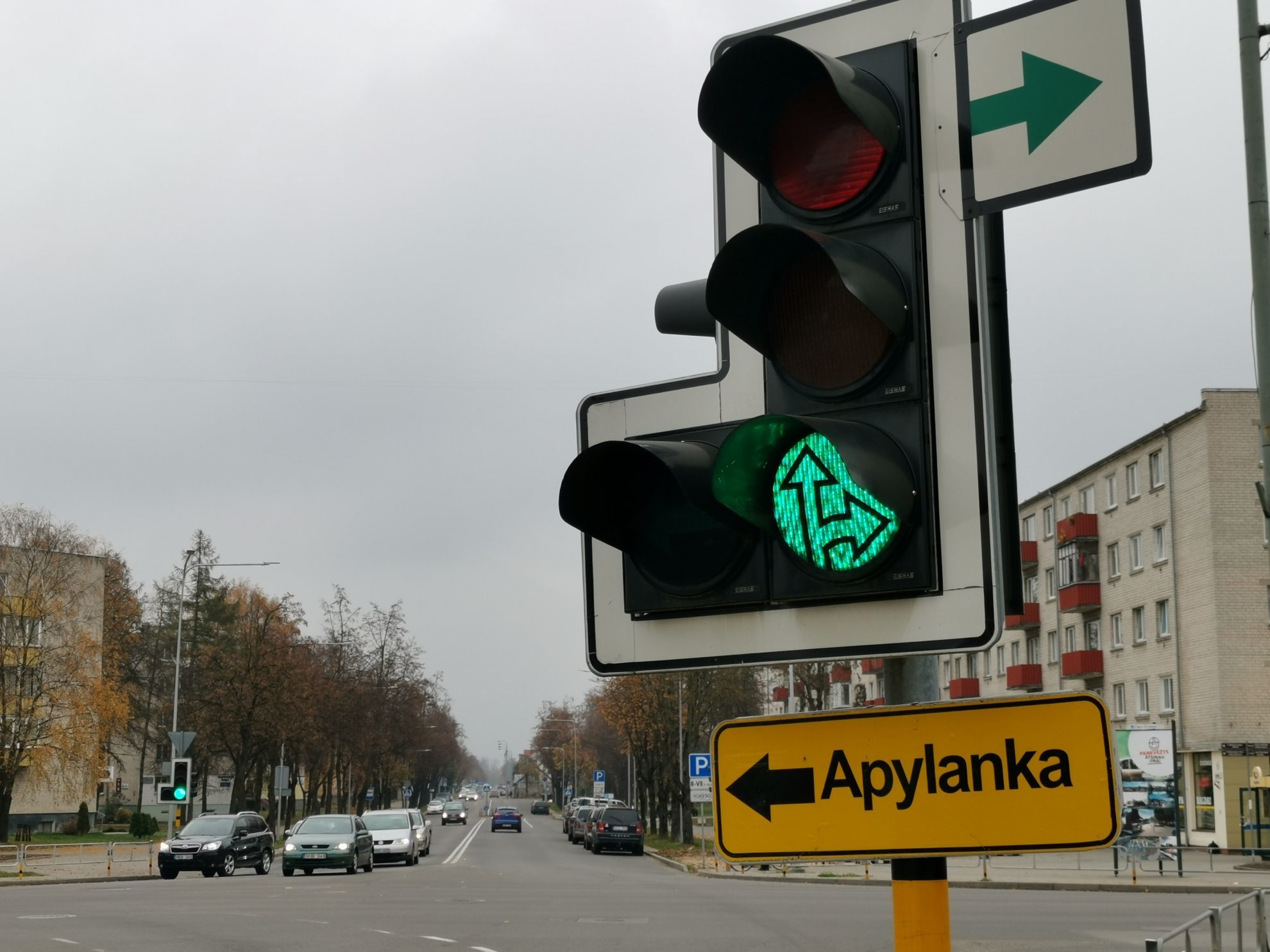 Panevėžio miesto savivaldybė Transporto kompetencijų agentūrai teiks prašymą grąžinti žaliąsias rodykles į 20 sankryžų.