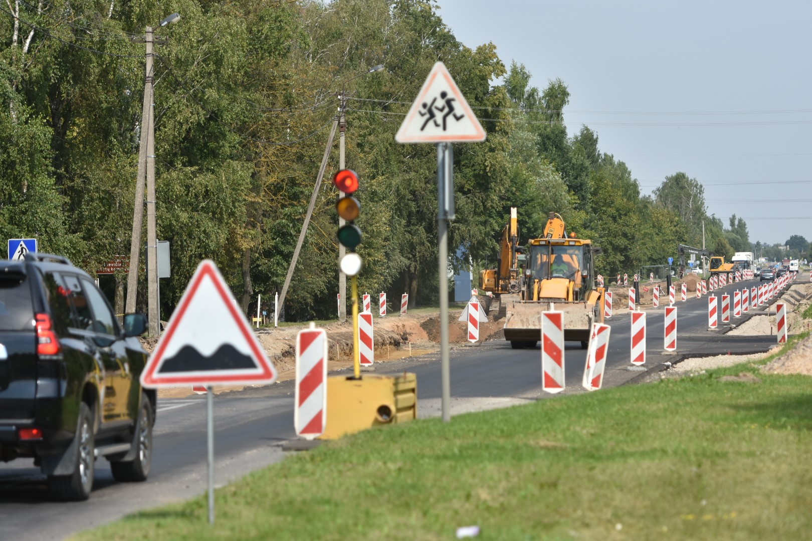 Rekonstruojamoje vienoje judriausių Panevėžyje Smėlynės gatvėje kelininkai dirbs ir savaitgaliais.